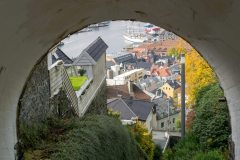 Descending the Fløyen in Bergen, Norway.